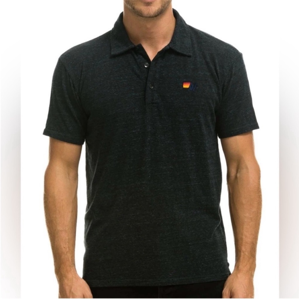 Aviator Nation Polo Charcoal XS NEW